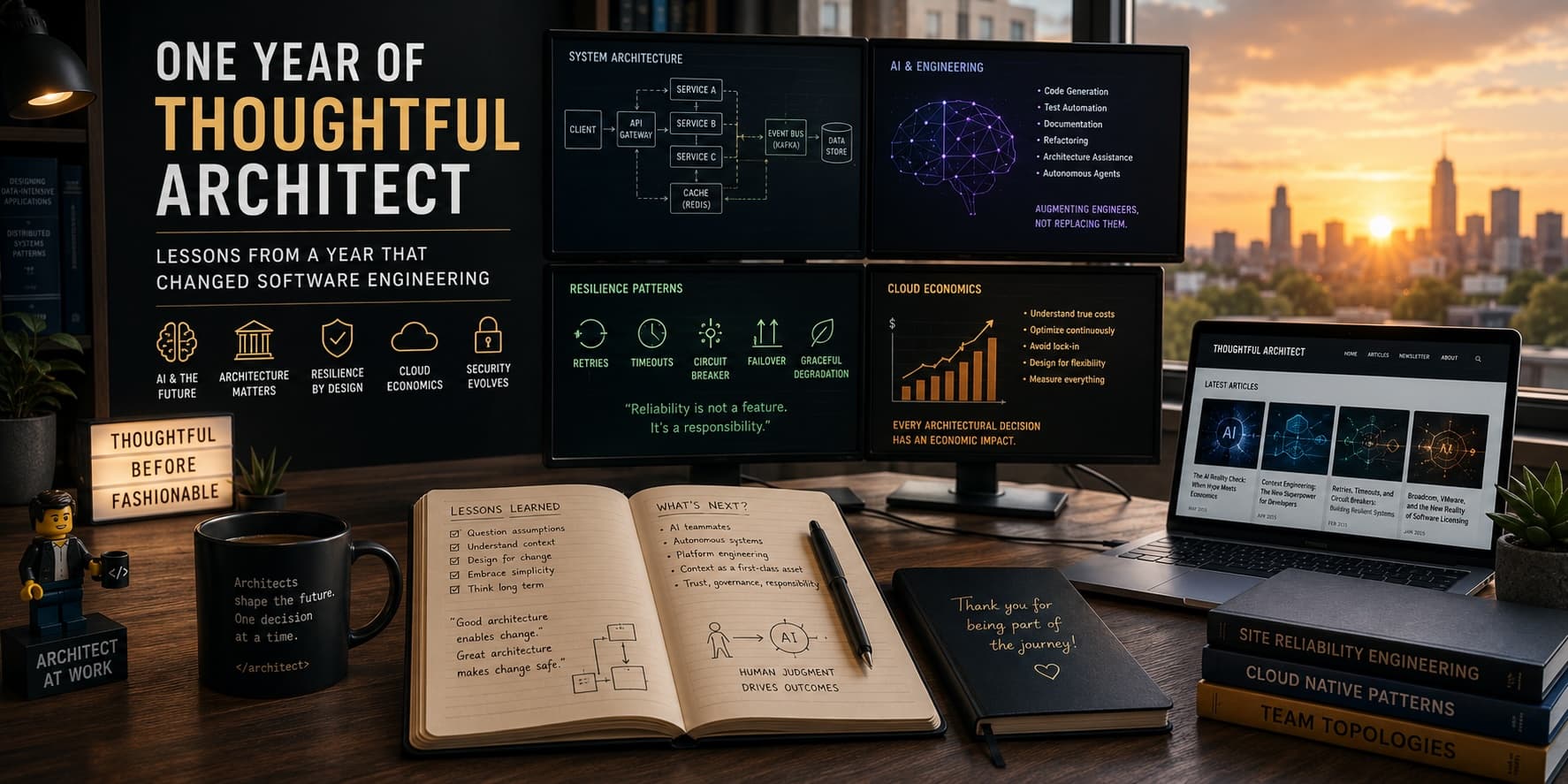 Cover Image for One Year of Thoughtful Architect: Lessons From a Year That Changed Software Engineering